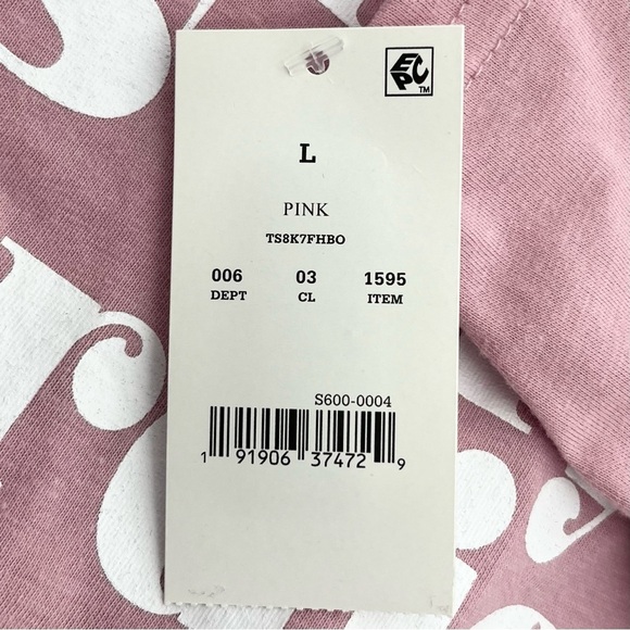 NWT Pink SHOPPING IS MY CARDIO Cropped Tee - Picture 5 of 6